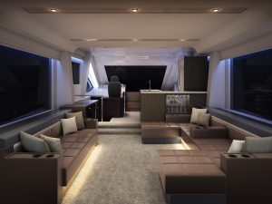 クルーザーの内観CGパースを制作しました