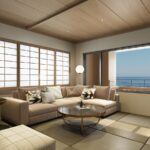 和モダン空間の建築パース制作