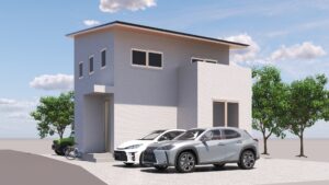 柏市より戸建て外観パースの制作をしました